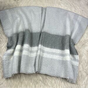 Aerie Cozy Striped Open Front Shawl Cardigan / Poncho